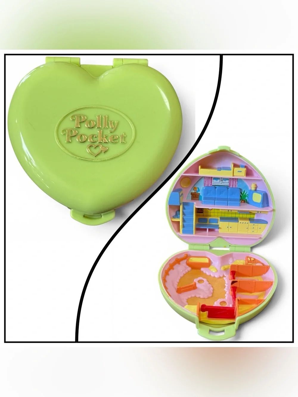 Vintage 1989 Polly Pocket "Polly's Pony Club" Compact Playset By Bluebird Toys